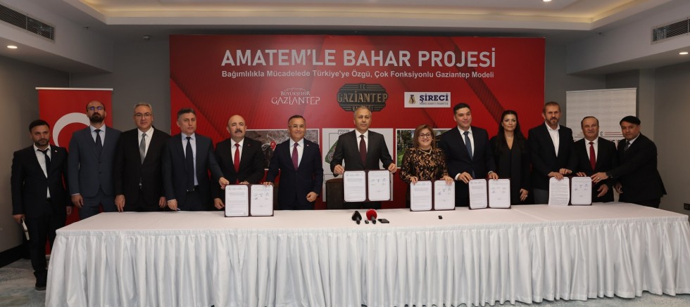 BAKAN YERLİKAYA’NIN KATILIMIYLA TÜRKİYE’DE İLK OLACAK AMATEM’LE BAHAR PROJESİ İÇİN İMZALAR ATILDI