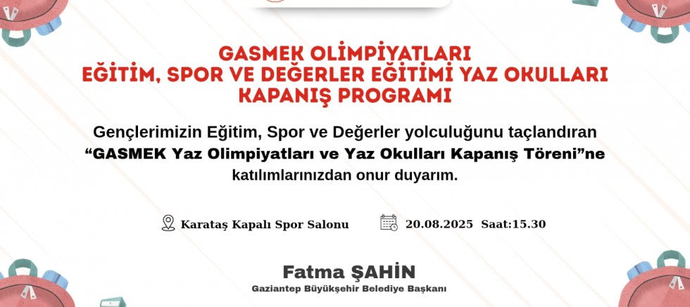  GAZİANTEP BÜYÜKŞEHİR BELEDİYESİ YETENEK KAŞİFİ PROJESİ’Nİ BAŞLATIYOR