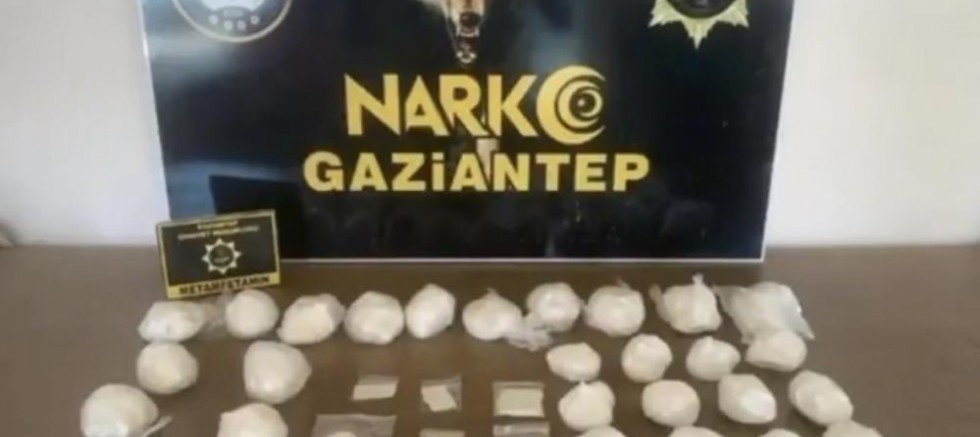 Gaziantep’te 2 kilo metamfetamin ele geçirildi: 2 gözaltı