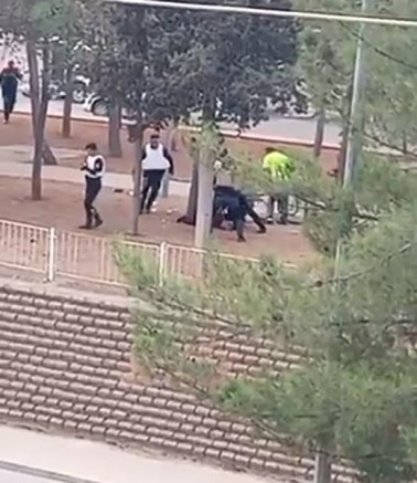 Gaziantep'te karısını öldüren zanlının vurularak yakalanma anı kamerada