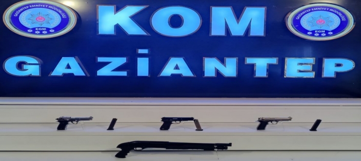 Gaziantep’te KOM ekiplerinden uyuşturucu ve silah operasyonu: 2 gözaltı