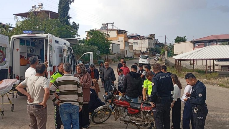 Gaziantep'te motoru deviren yaşlı adam yaralandı