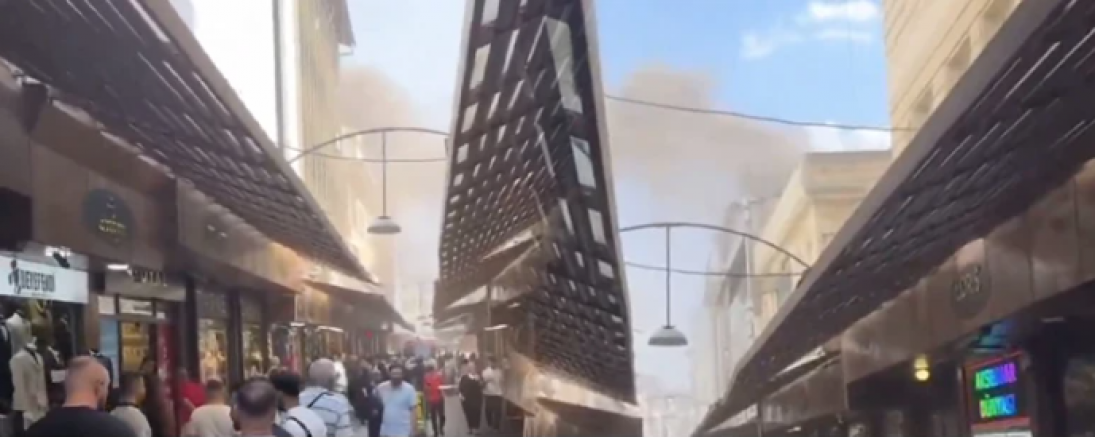 Gaziantep’te Mütercim Asım Caddesi’nde İş Yerinde Yangın Paniği