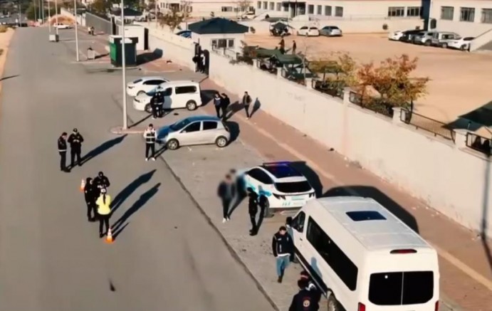 Gaziantep'te okul çevrelerinde dron destekli huzur uygulaması