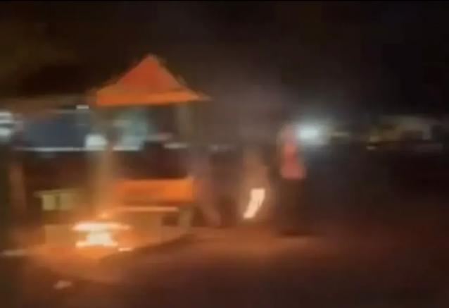 Gaziantep'te parkı yaktılar