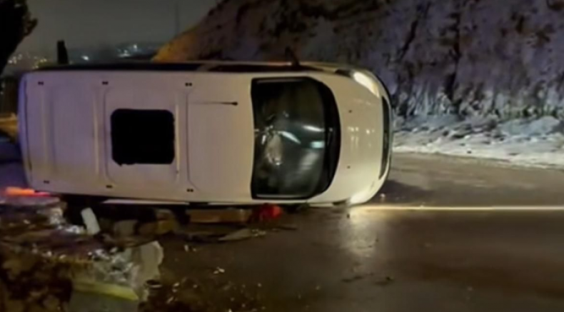 Gaziantep'te tehlikeli gece kazayla sonuçlandı