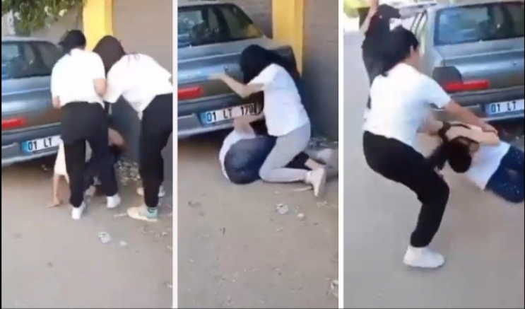 Genç kız sokak ortasında darp edildi!