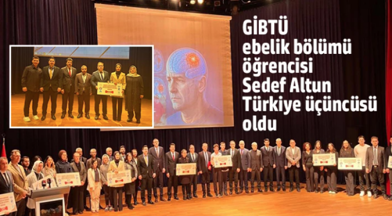 GİBTÜ ebelik bölümü öğrencisi Sedef Altun Türkiye üçüncüsü oldu