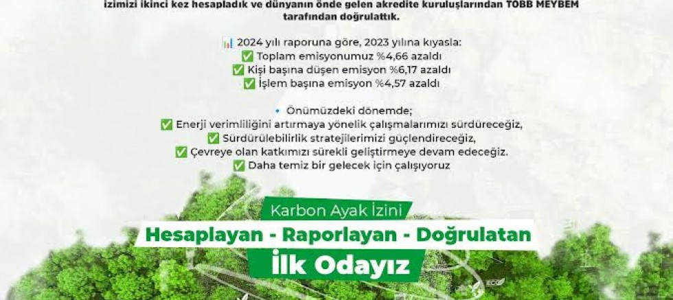 GSO’DAN SÜRDÜRÜLEBİLİRLİKTE ÖRNEK ADIM: KURUMSAL KARBON AYAK İZİ AZALDI
