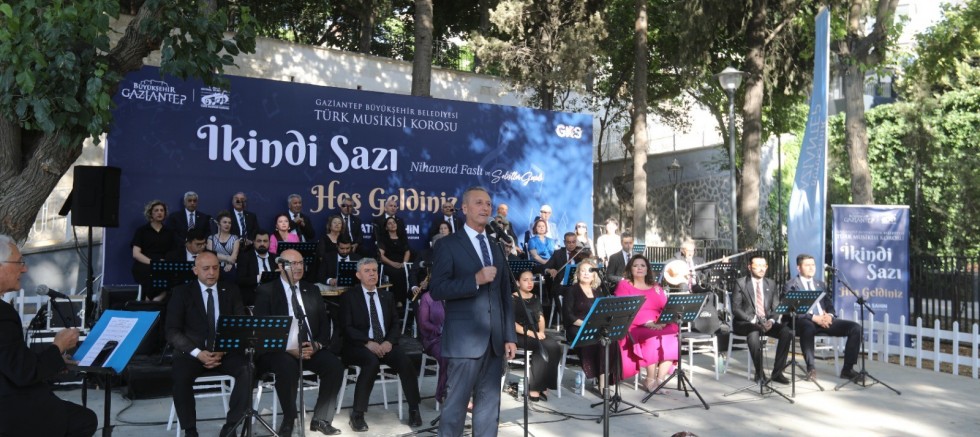 İKİNDİ SAZI GELENEĞİ İLE GAZİANTEP'E ÖZGÜ TÜRKÜLER YENİDEN SESLENDİRİLDİ