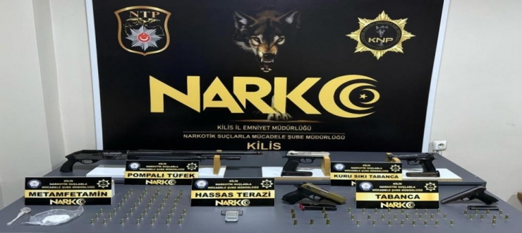 Kilis'te uyuşturucu ve silah operasyonu: 1 tutuklama