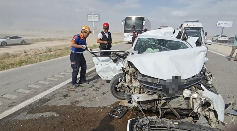 Kum fırtınasında zincirleme kaza!