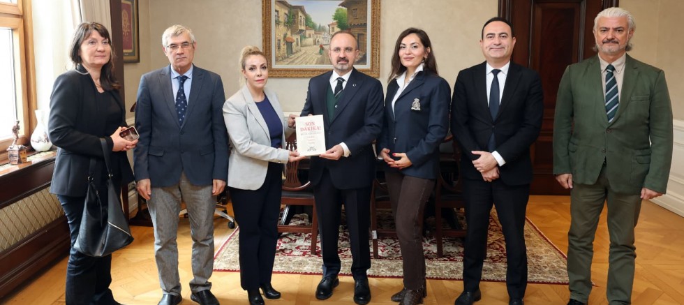 MUHABİRLER DERNEĞİ’NDEN BAKAN YARDIMCISI BÜLENT TURAN’A ZİYARET