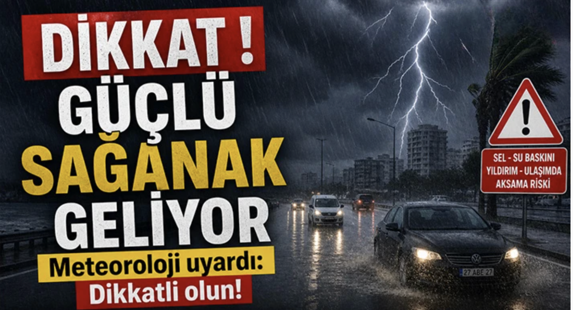 Gaziantepliler Dikkat! Meteoroloji uyardı! Sağanak Geliyor!