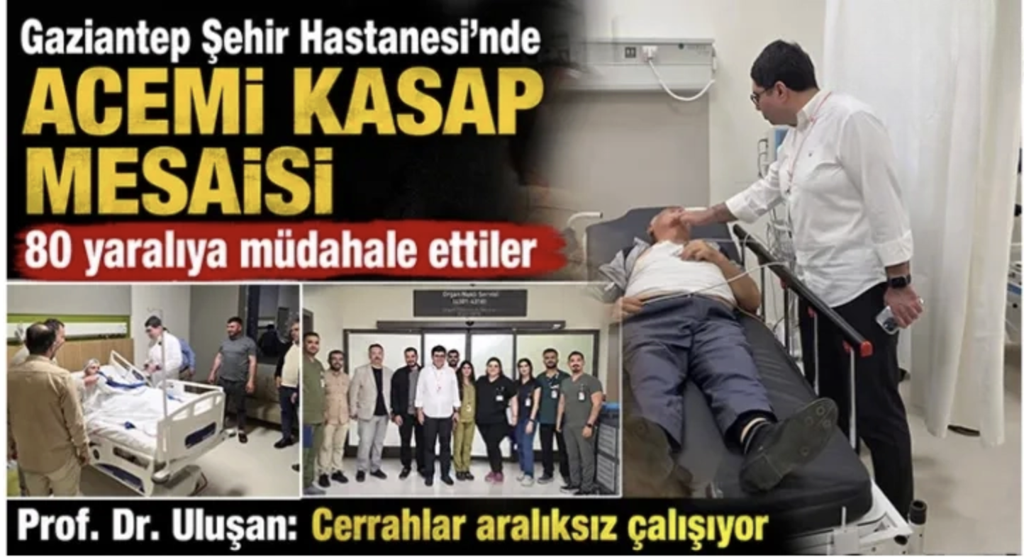 Gaziantep Şehir Hastanesi’nde acemi kasap mesaisi