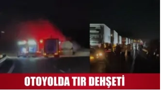 Gaziantep-Suruç yolunda TIR Yangını