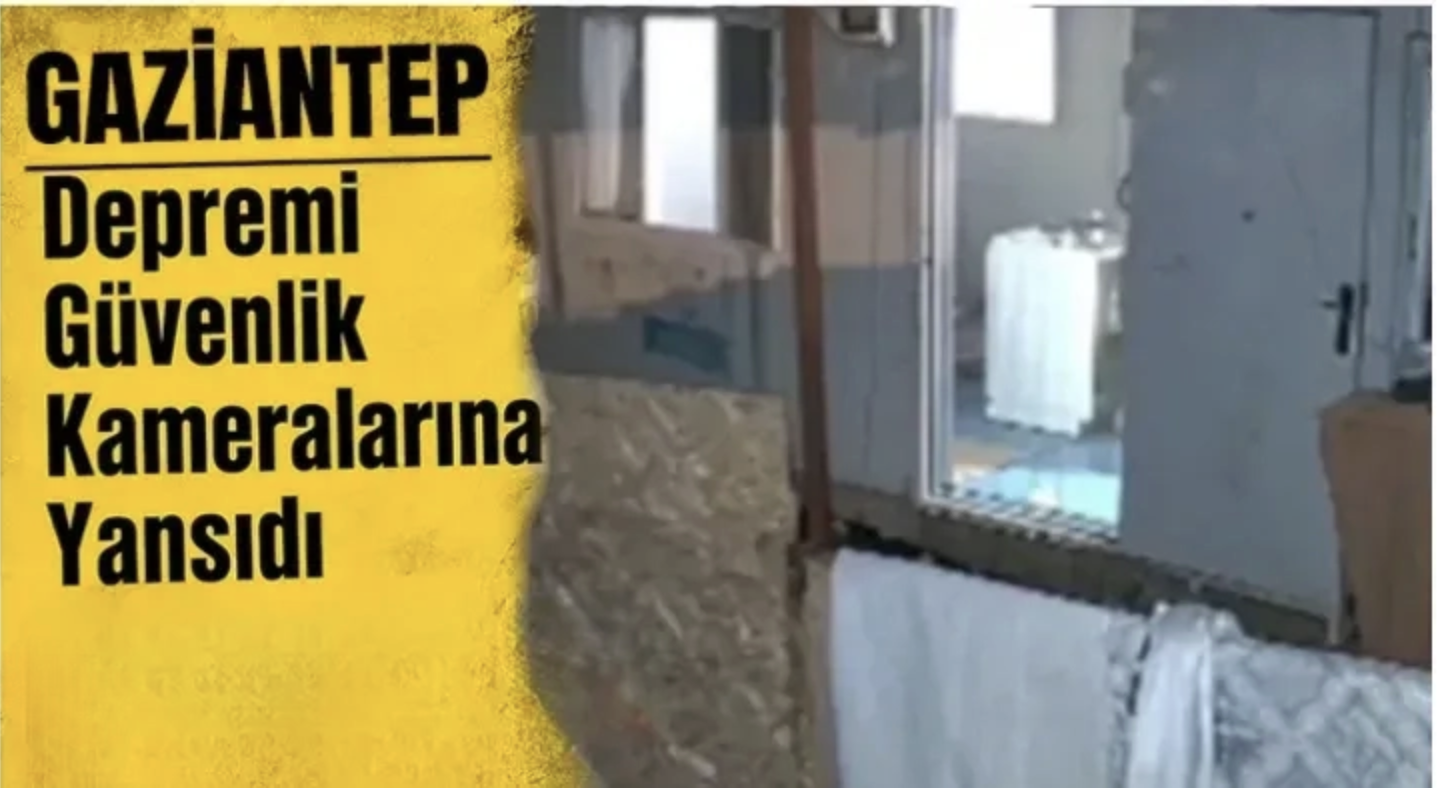 Gaziantep'teki 4.6'lık deprem anı güvenlik kameralarında