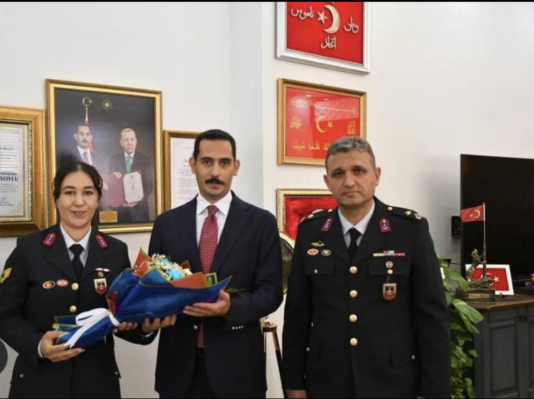 İslahiye Kaymakam Soylu, jandarmayı kabul etti
