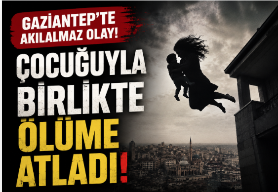 Gaziantep'te akılalmaz olay! Çocuğuyla birlikte ölüme atladı