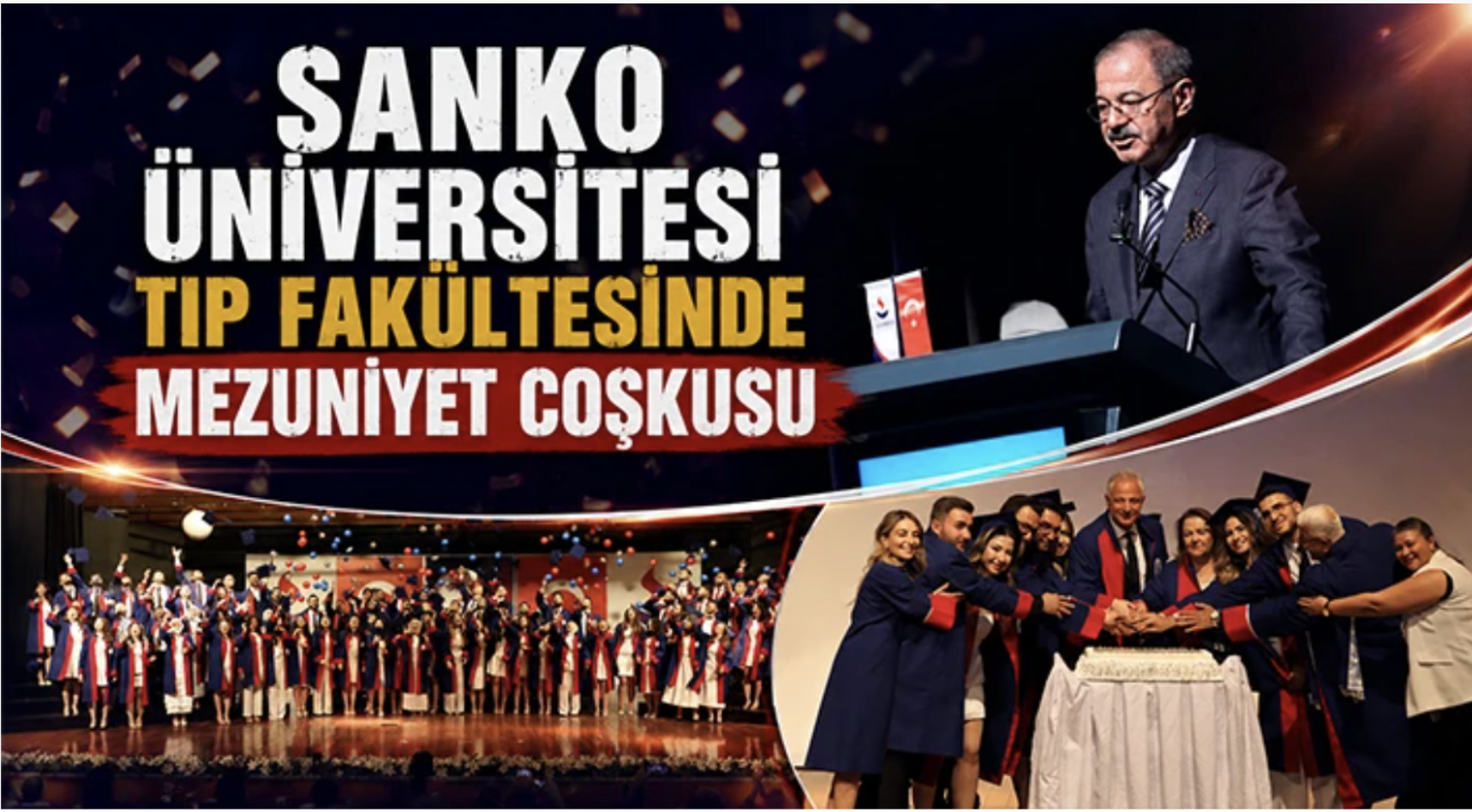 SANKO Üniversitesi Tıp Fakültesinde mezuniyet coşkusu