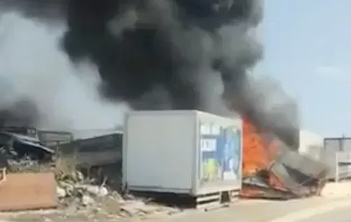Gaziantep'te KÜSGET alev alev yanıyor