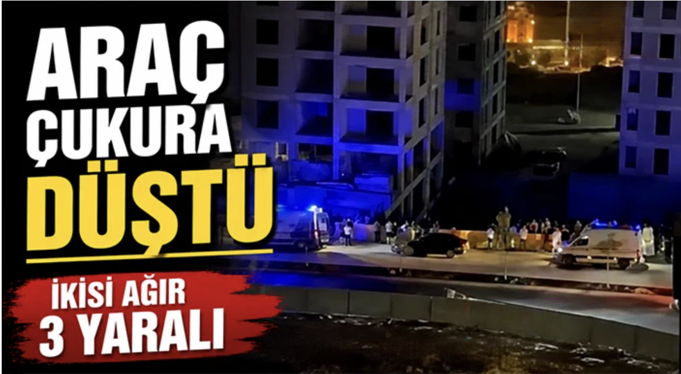 Araç çukura düştü  İkisi ağır 3 yaralı!