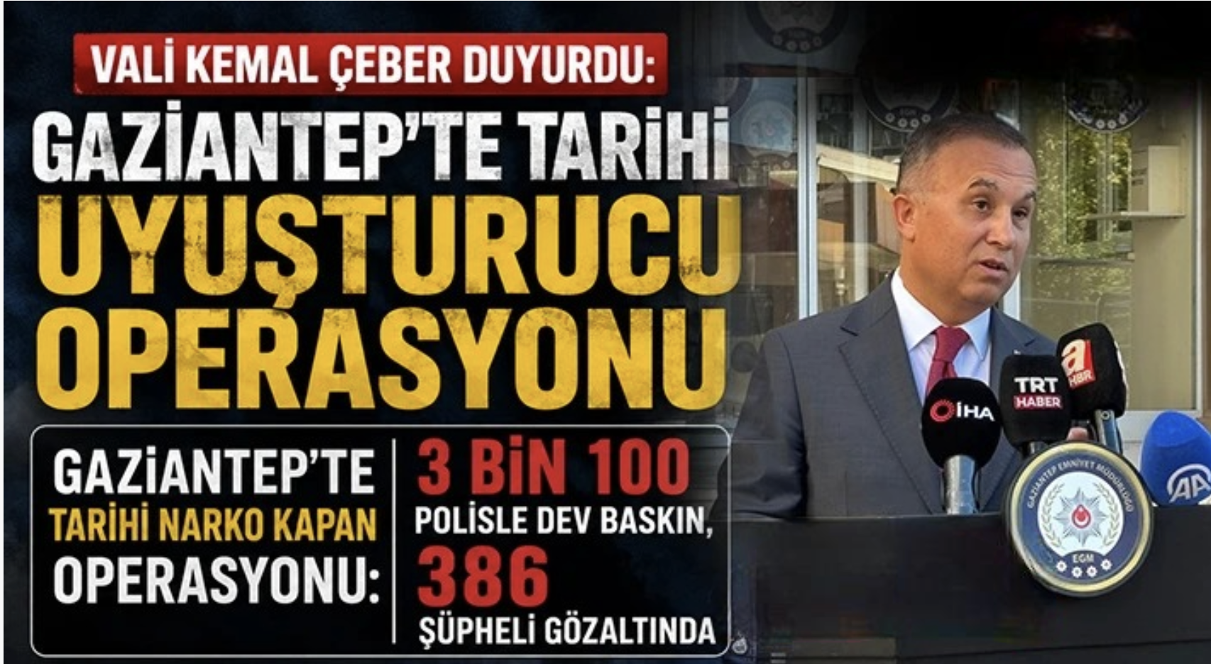 Helikopter ve İHA Destekli Dev Uyuşturucu Operasyonu! Gaziantep Merkezli 6 İlde 386 Gözaltı