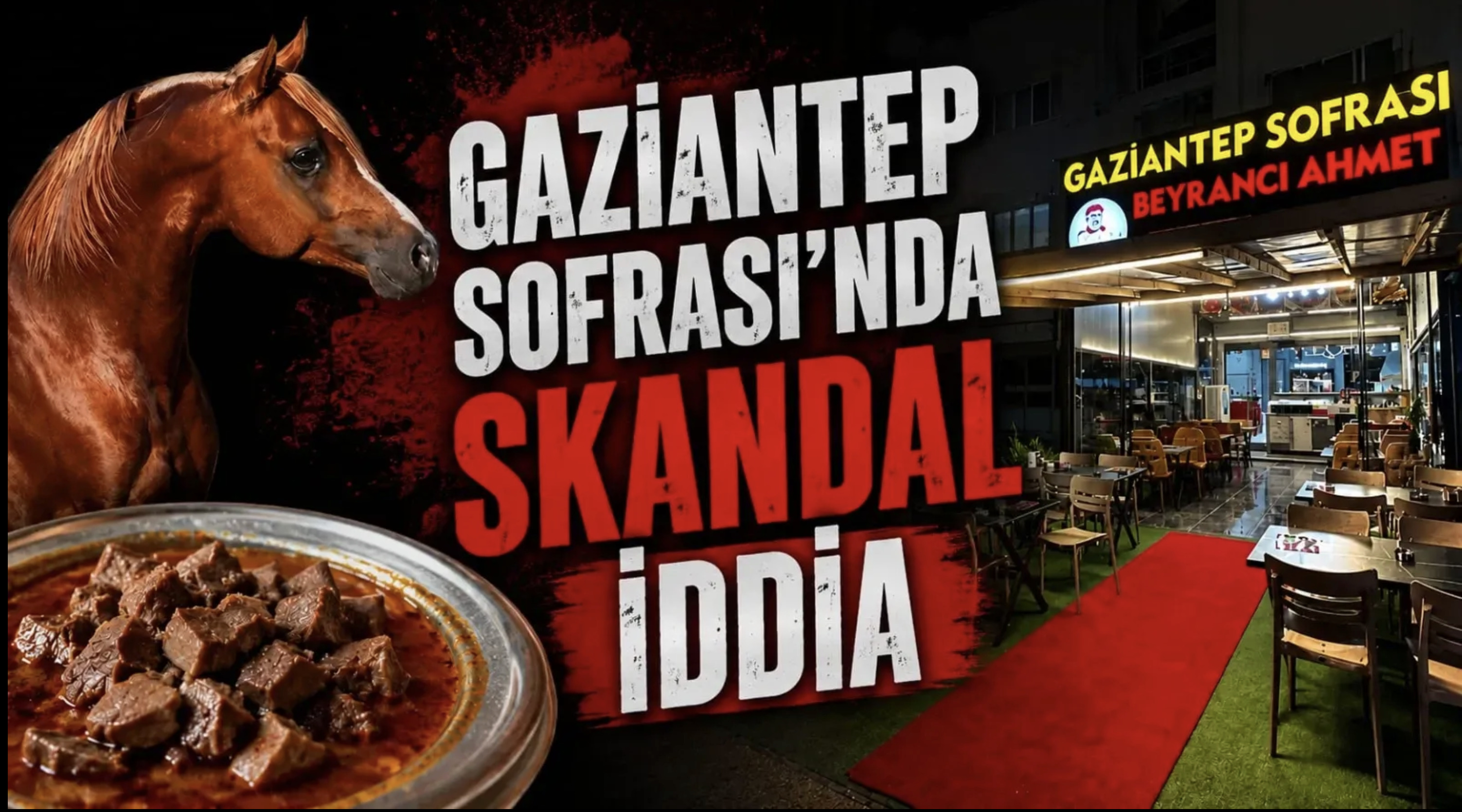Beyranda at eti skandalı