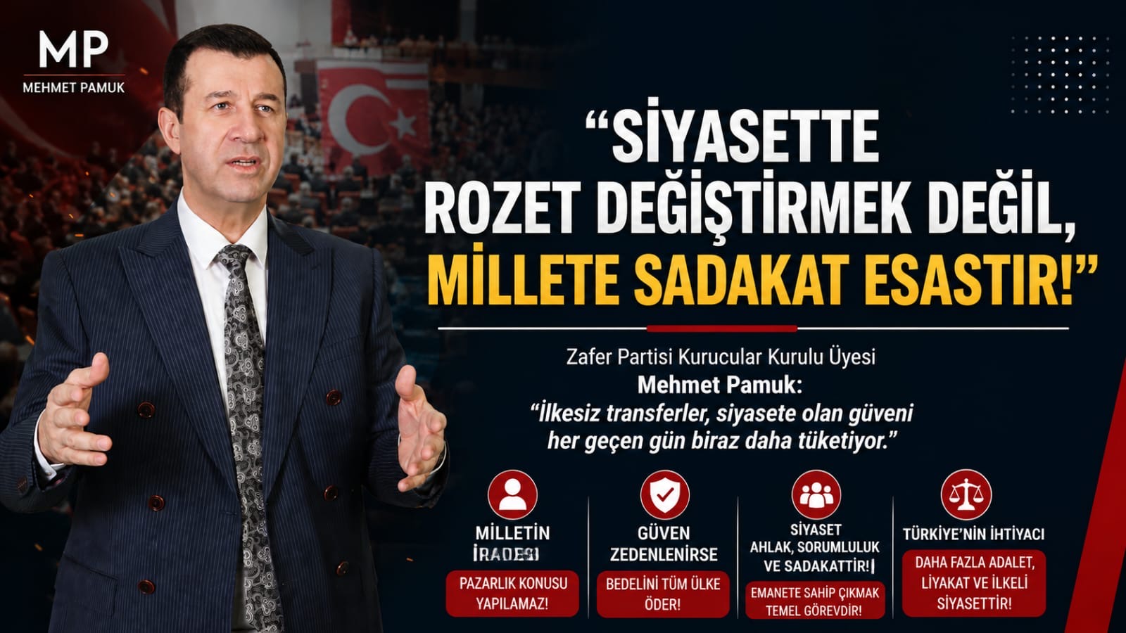 SİYASETTE ROZET DEĞİŞTİRMEK DEĞİL, MİLLETE SADAKAT ESASTIR!"