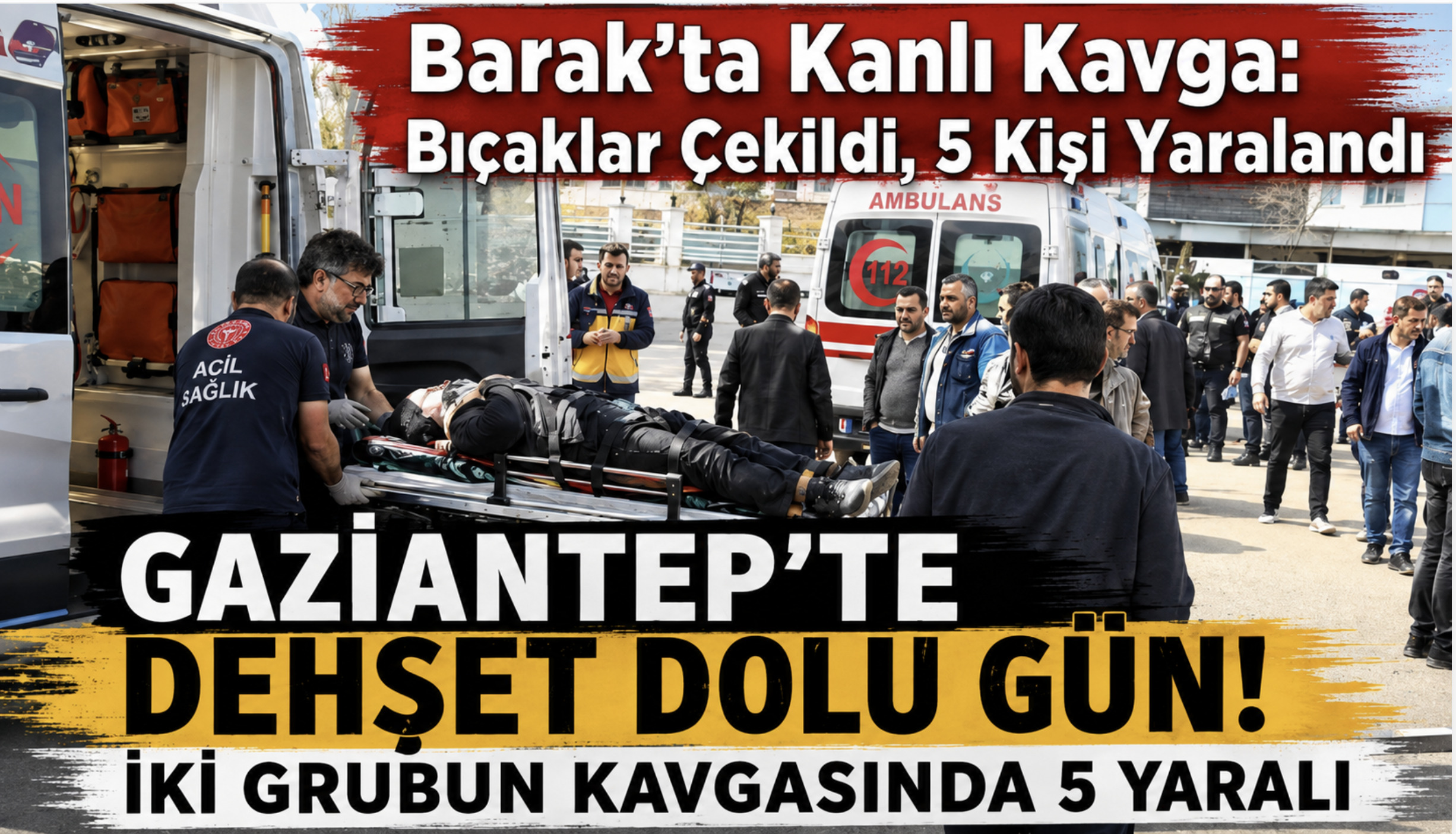 Gaziantep’te bıçaklar konuştu: 5 yaralı
