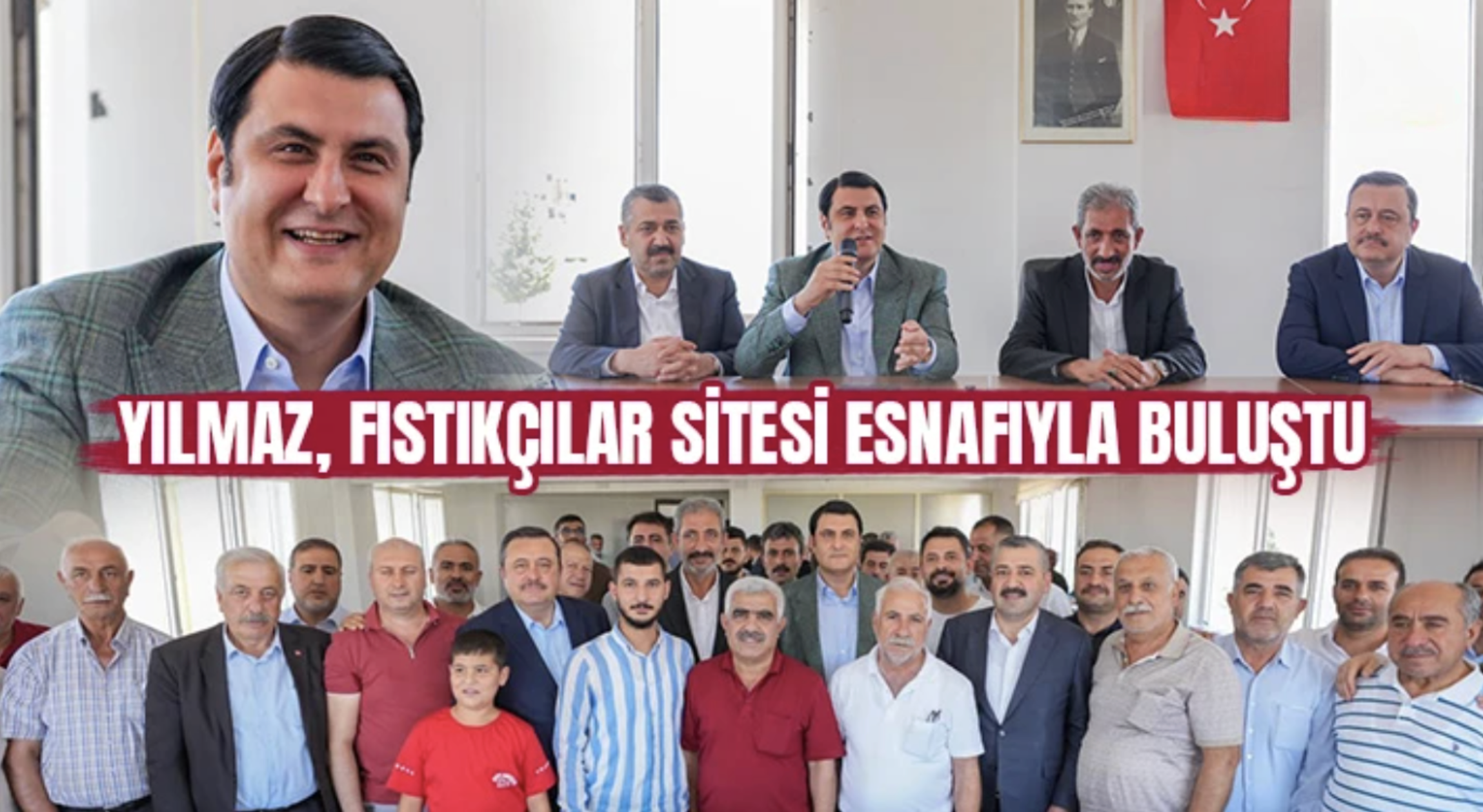Yılmaz, fıstıkçılar sitesi esnafıyla buluştu