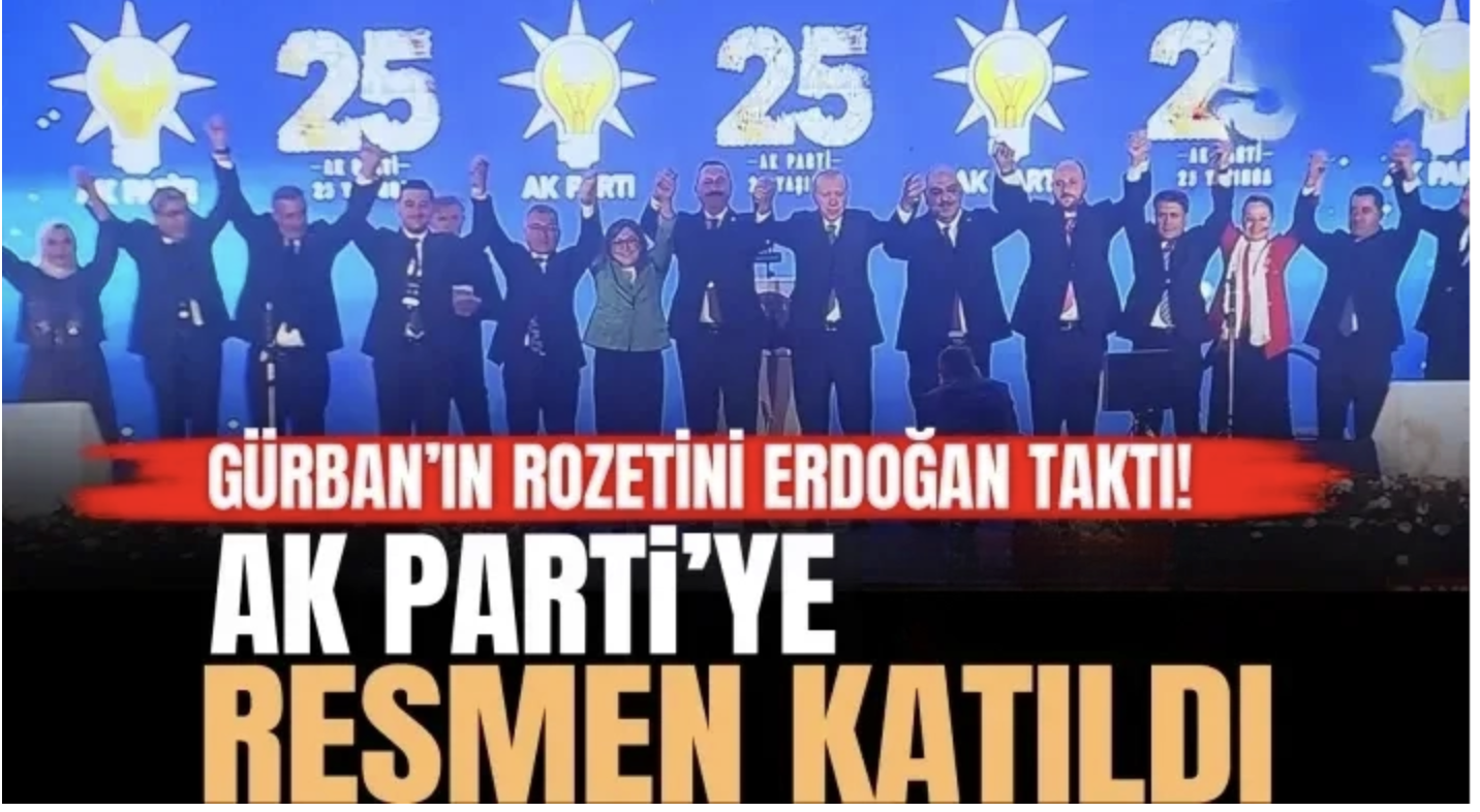 Gaziantep Milletvekili Gürban AK Parti’ye Katıldı! Rozeti Erdoğan’dan