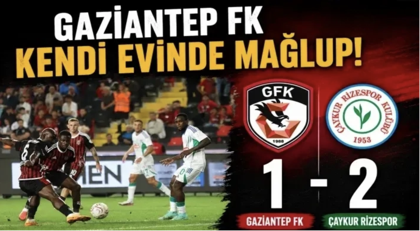 Gaziantep FK Evinde Mağlup!