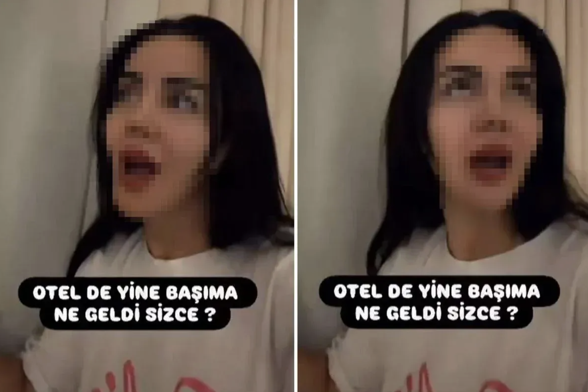 Gaziantep'te bir kadın, yan odadan gelen sesleri kayda alıp paylaştı..