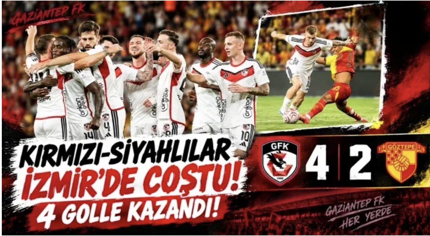 Gaziantep FK’dan İzmir’de Gol Resitali!