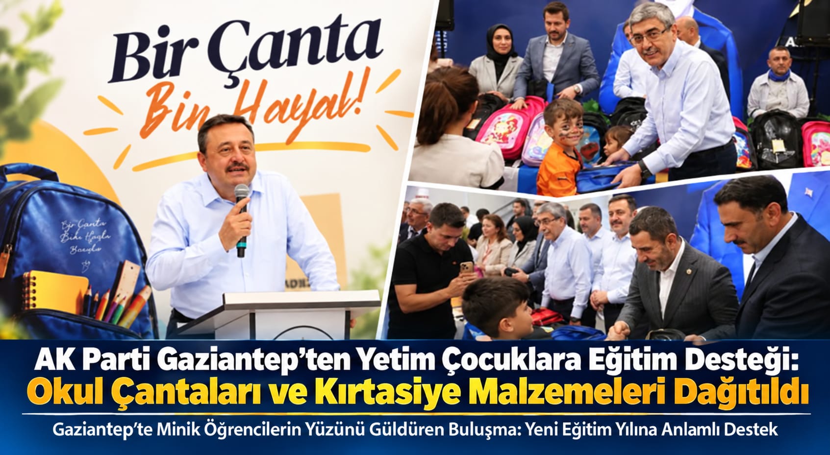 AK Parti Gaziantep’ten Yetim Çocuklara Eğitim Desteği