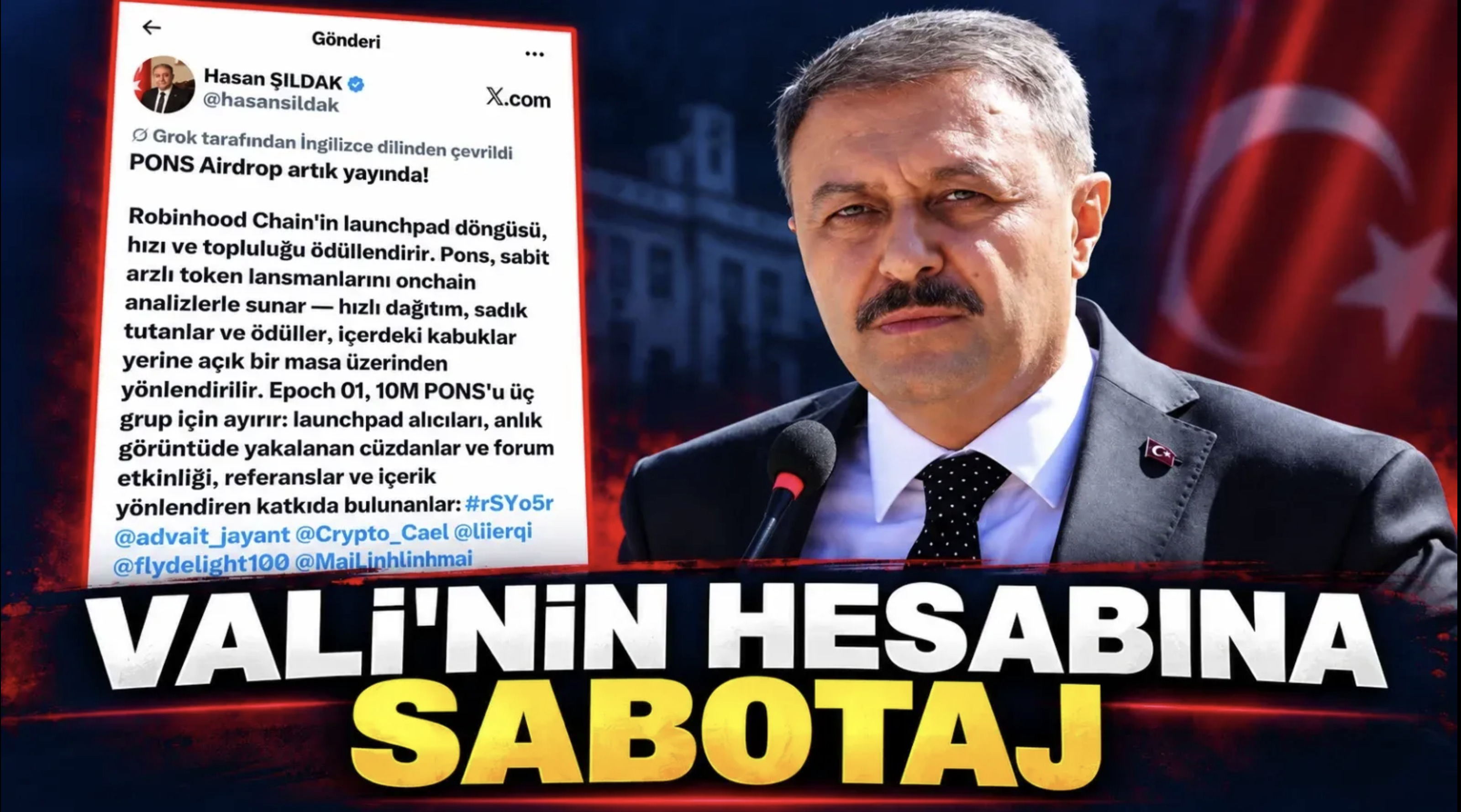 Valinin hesabını hacklediler