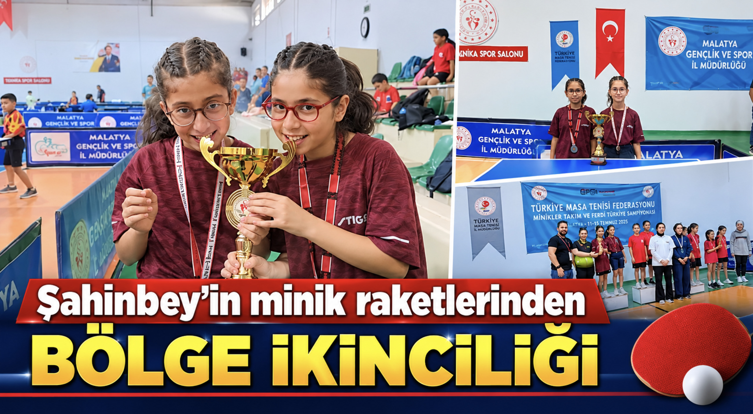 Şahinbey’in minik raketlerinden bölge ikinciliği
