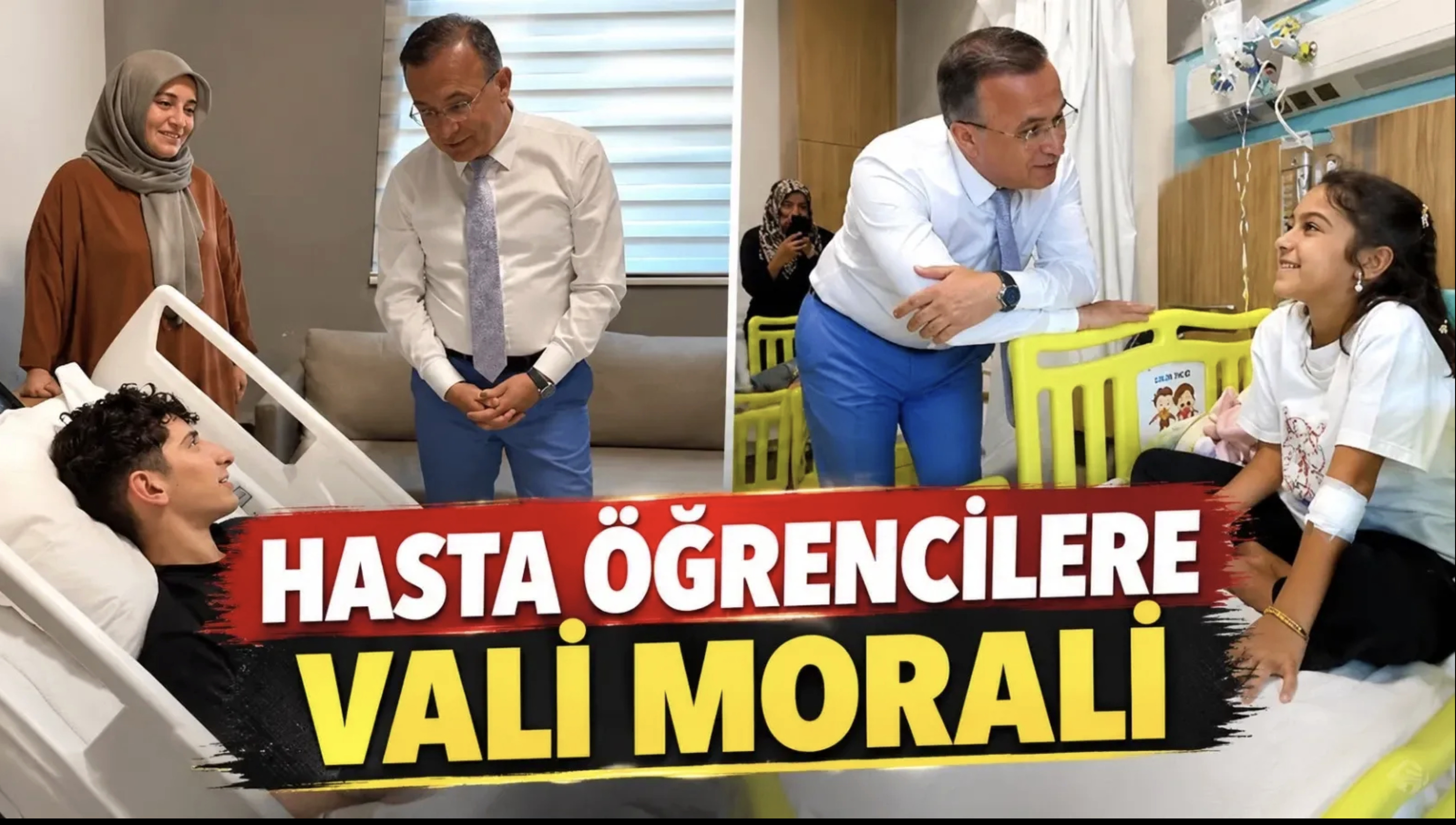 Vali Çeber’den hasta öğrencilere moral