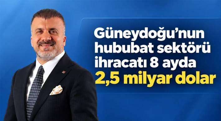 Güneydoğu’nun hububat sektörü ihracatı 8 ayda 2,5 milyar dolar
