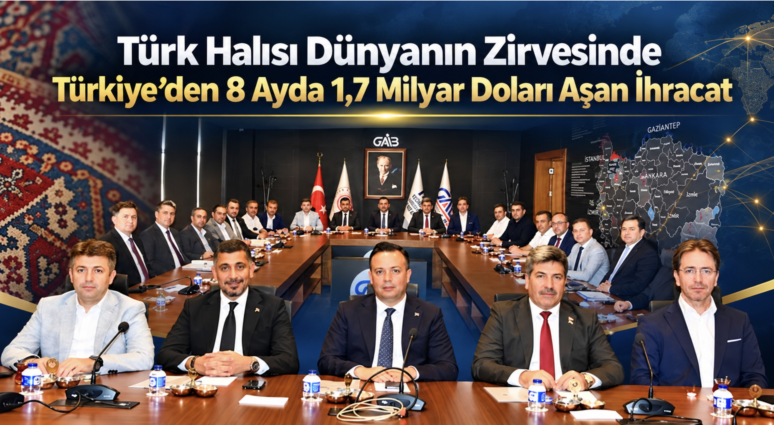Türk Halısı Dünyanın Zirvesinde; Türkiye’den 8 Ayda 1,7 Milyar Doları Aşan İhracat