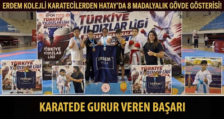 Erdem Koleji Öğrencilerinden Karate Turnuvasında 8 Madalya