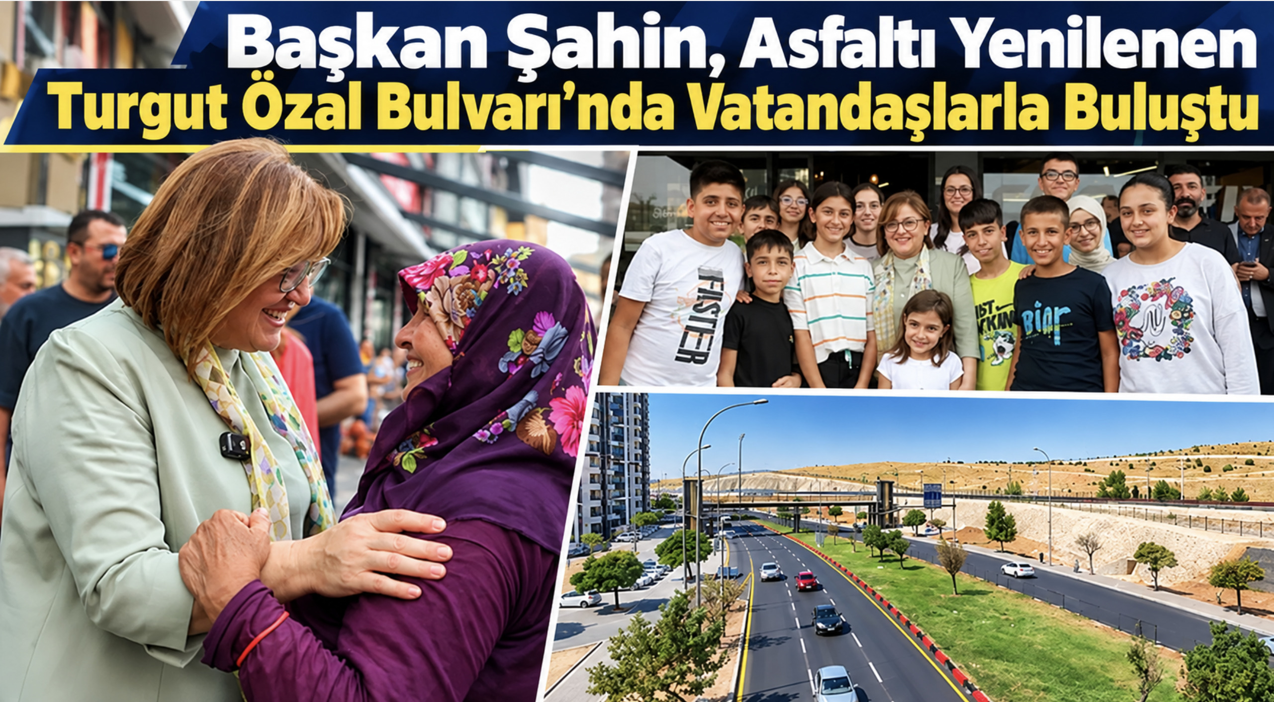 Başkan Şahin, Asfaltı Yenilenen Turgut Özal Bulvarı’nda Vatandaşlarla Buluştu