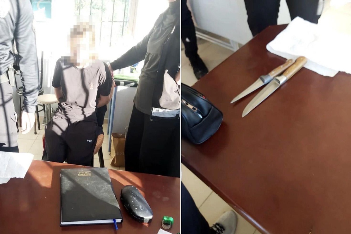 İşte ortaokulda dehşet saçan öğrencinin gözaltına alındığı anlar