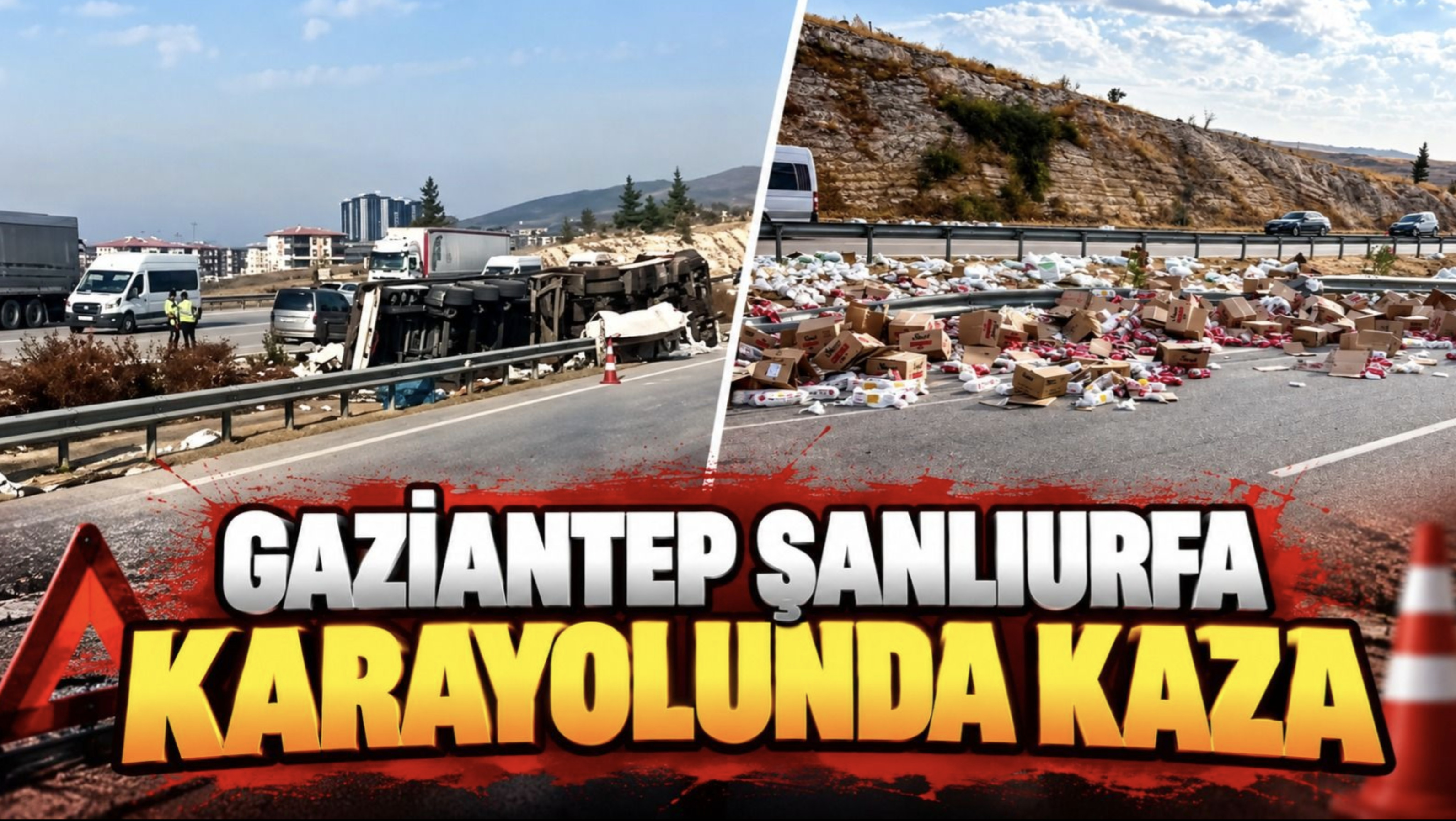 Bebek bezi taşıyan TIR devrildi