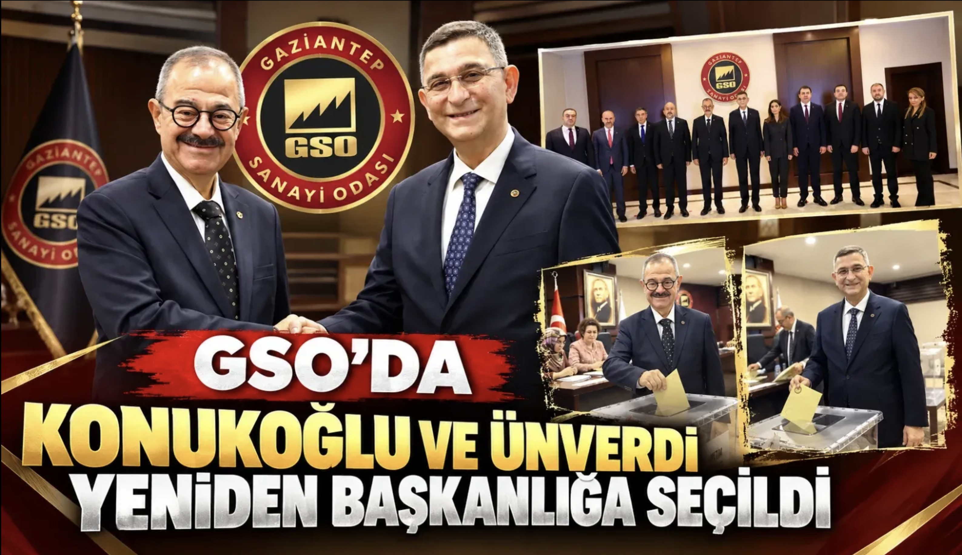 GSO'da Konukoğlu ve Ünverdi yeniden başkanlığa seçildi