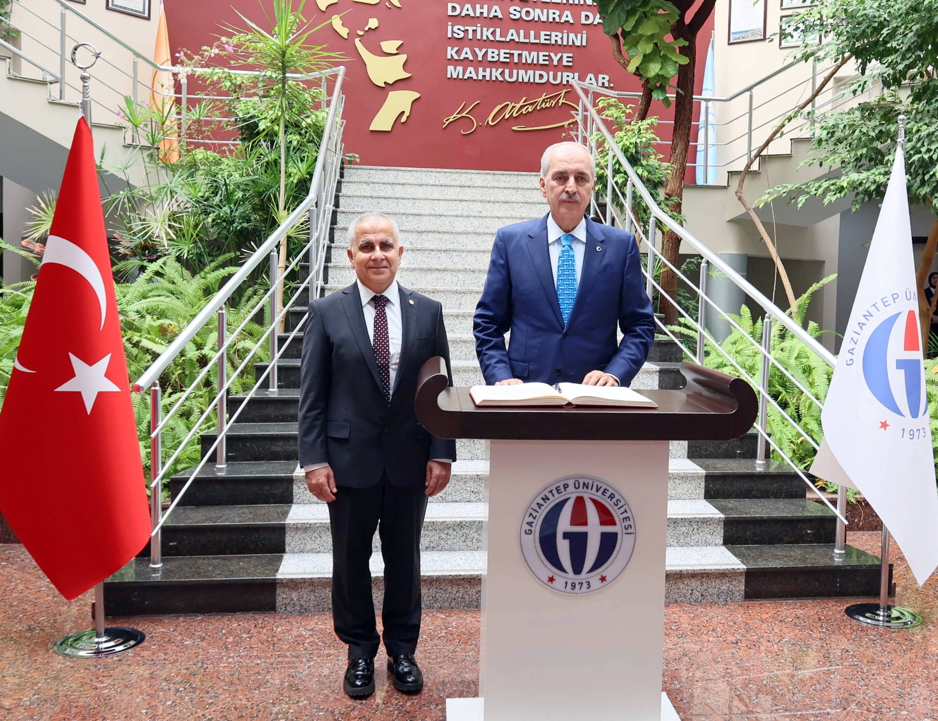 TBMM BAŞKANI KURTULMUŞ, GAÜN REKTÖRLÜĞÜNÜ ZİYARET ETTİ