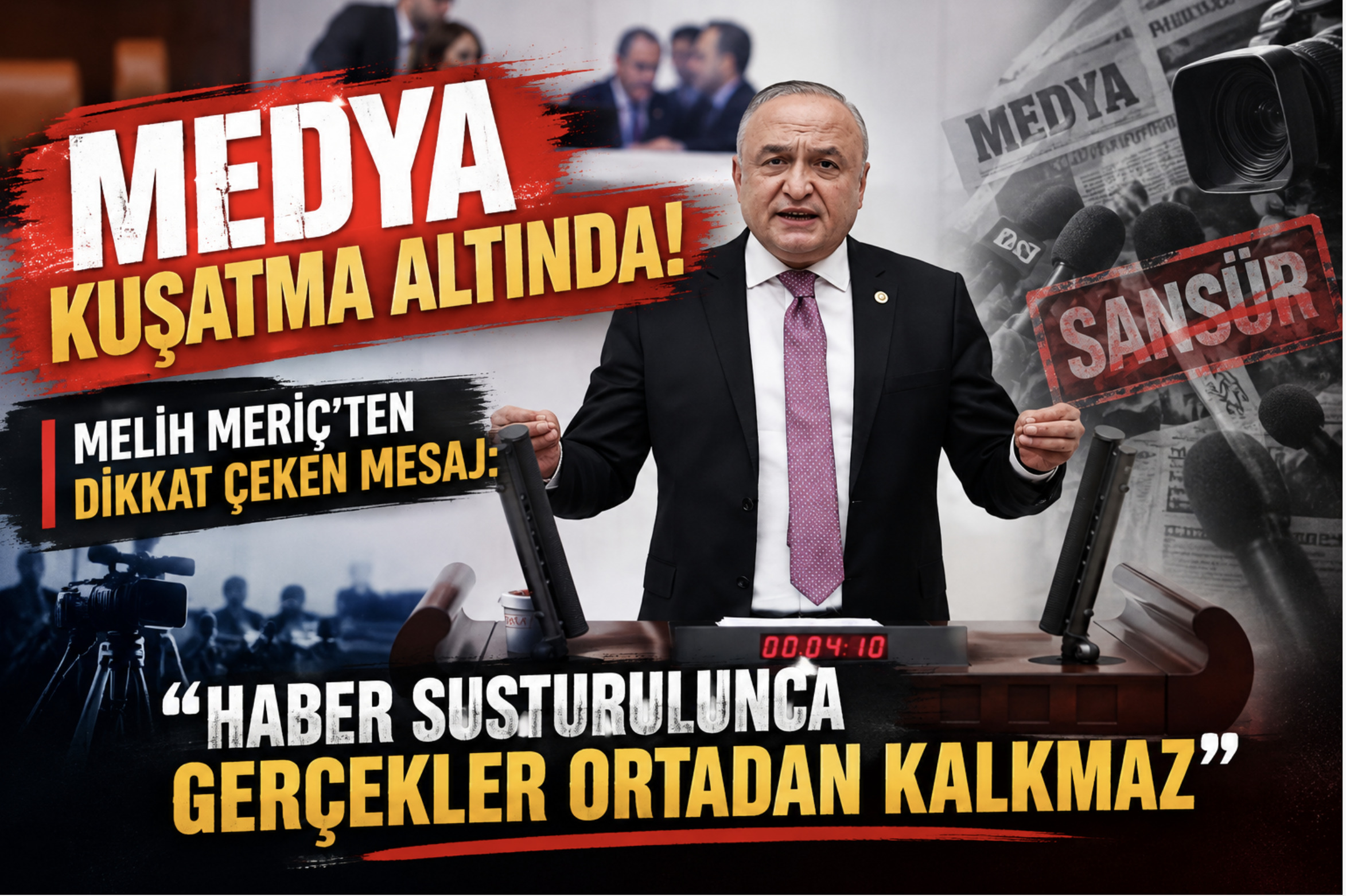 MEDYA KUŞATMA ALTINDA! MELİH MERİÇ’TEN DİKKAT ÇEKEN MESAJ: “HABER SUSTURULUNCA GERÇEKLER ORTADAN KALKMAZ”