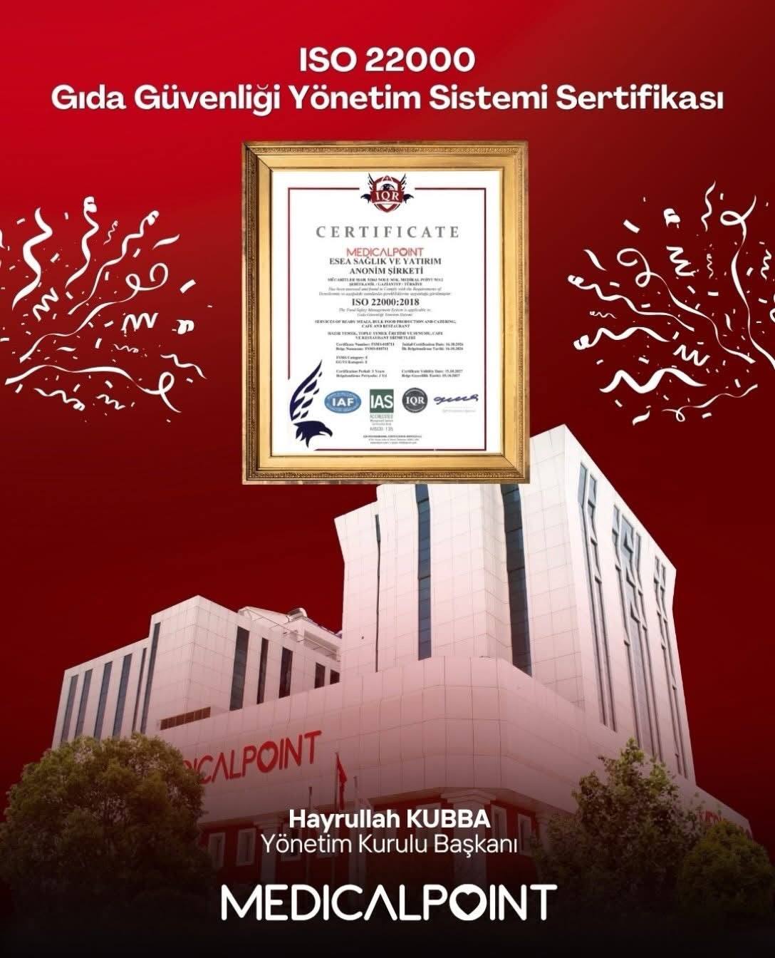 Medical Point Gaziantep Hastanesi’nden uluslararası kalite başarısı