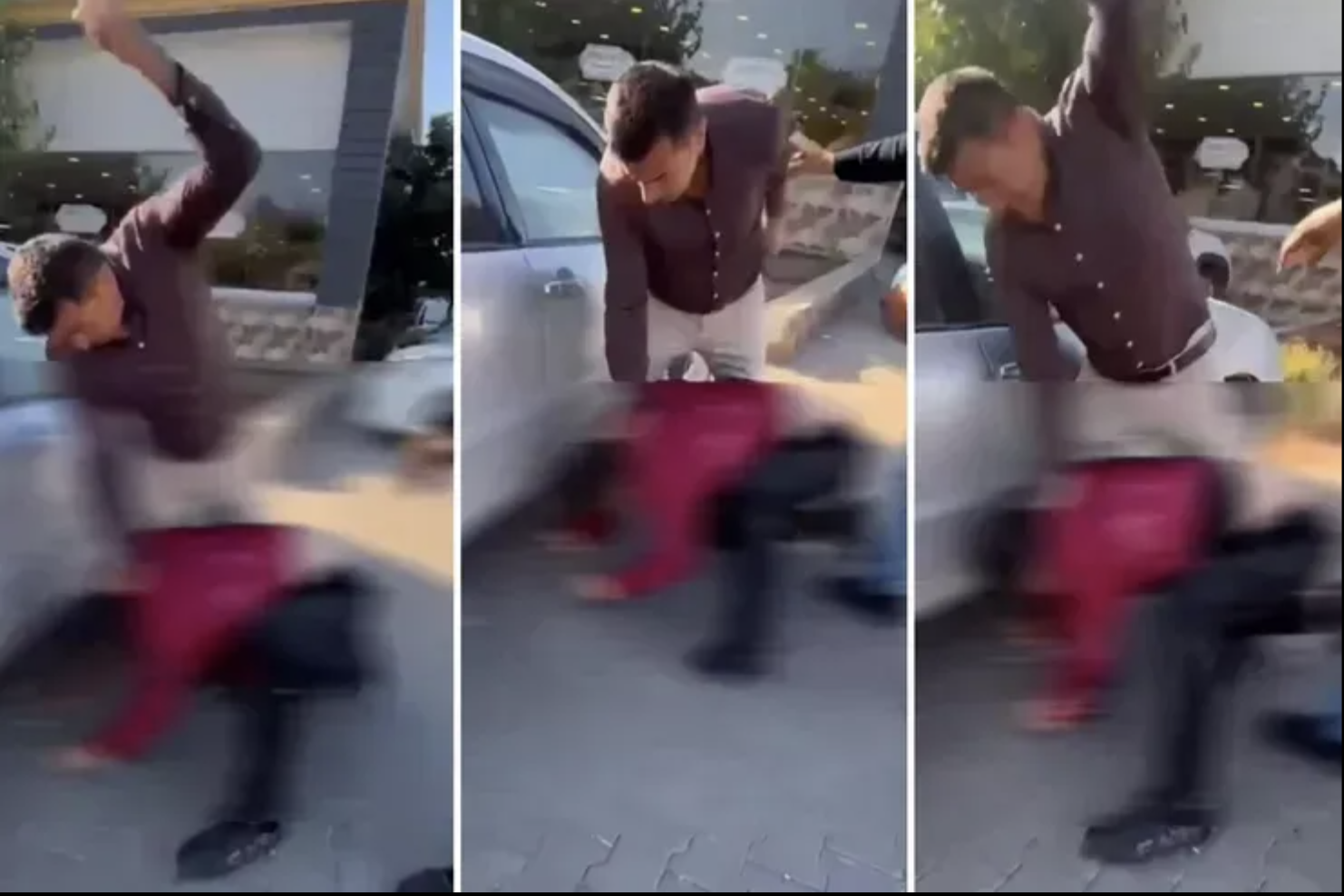 Dehşet Anları! Elinde Bıçakla Dakikalarca Darp Ettiği İddia Edildi!